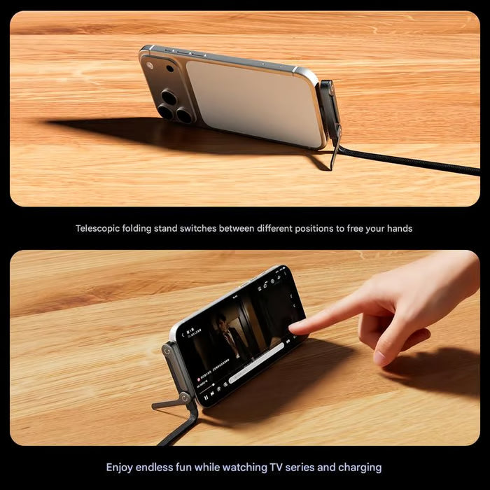 ⚡2-in-1 Type-C Fast Charging Cable with Invisible Phone Stand (240W)