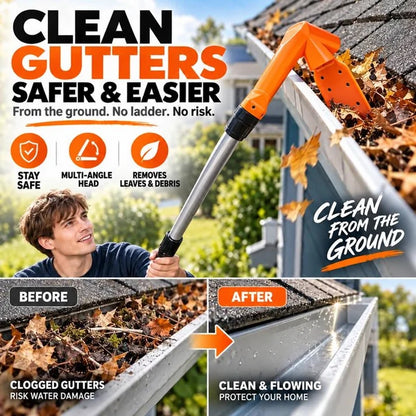 🔧 LIMITED‑TIME 50% OFF! ✨ No-Climb Gutter Cleaning Tool