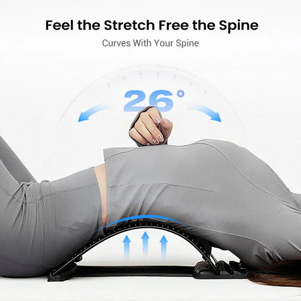 Premium Magnetic Lumbar Stretcher – Gentle Acupressure Massage, Breathable Fabric
